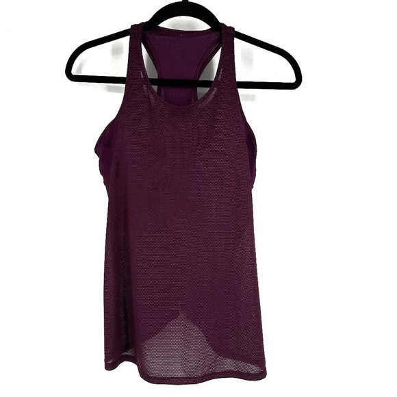 Lululemon Pushing Limits Shelf Bra Layered Tank Top Marvel Purple Size 6 - Picture 1 of 6